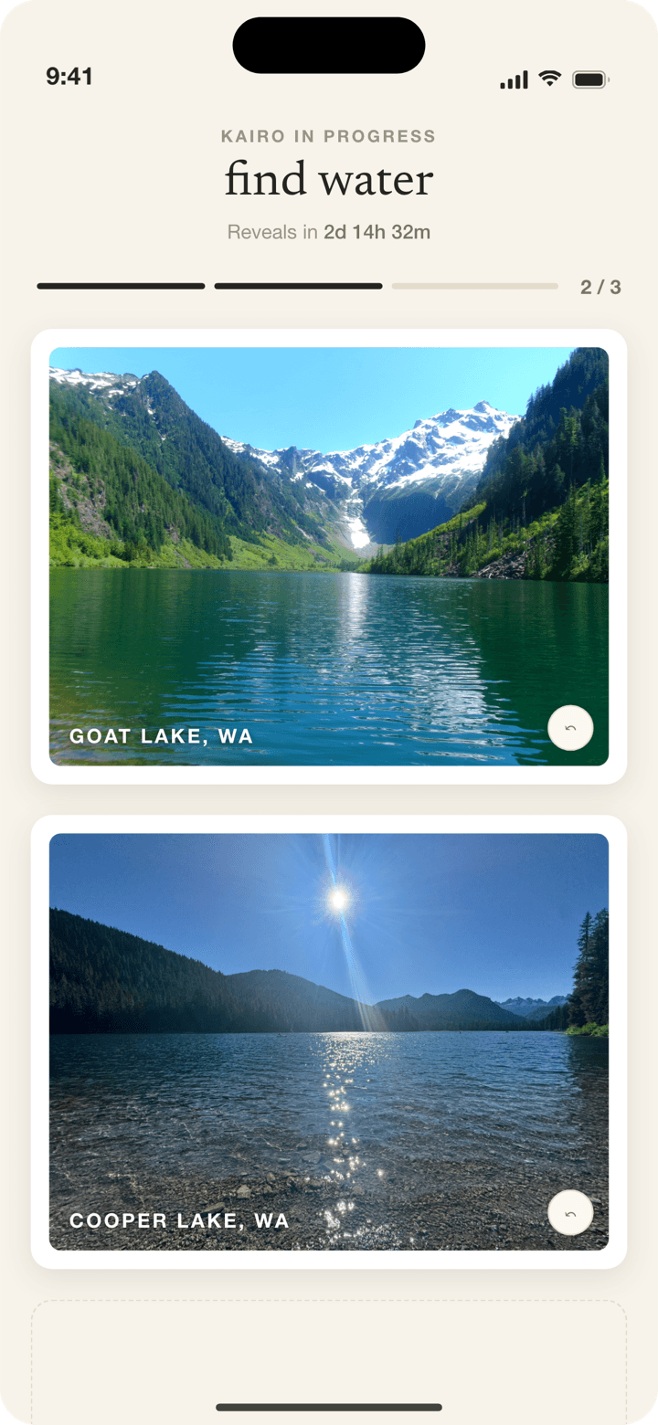 A week in progress: two of three postcards made